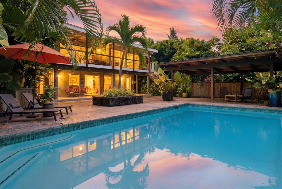 A Kailua-Kona property with pool and ocean view, illustrating North Kona market activity in August 2026