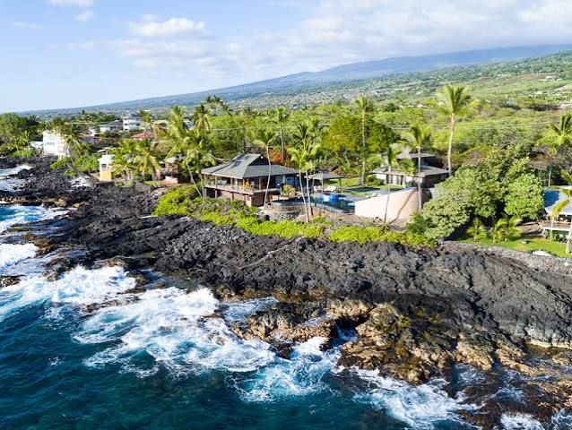 Instagram: oceanfront aerial along lava coastline