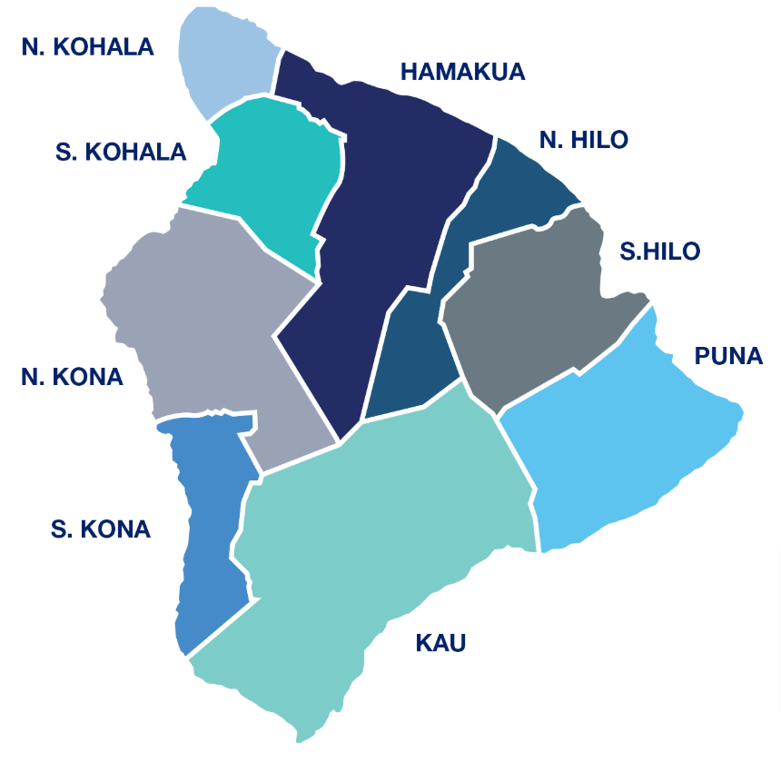 Hawaii island real estate map