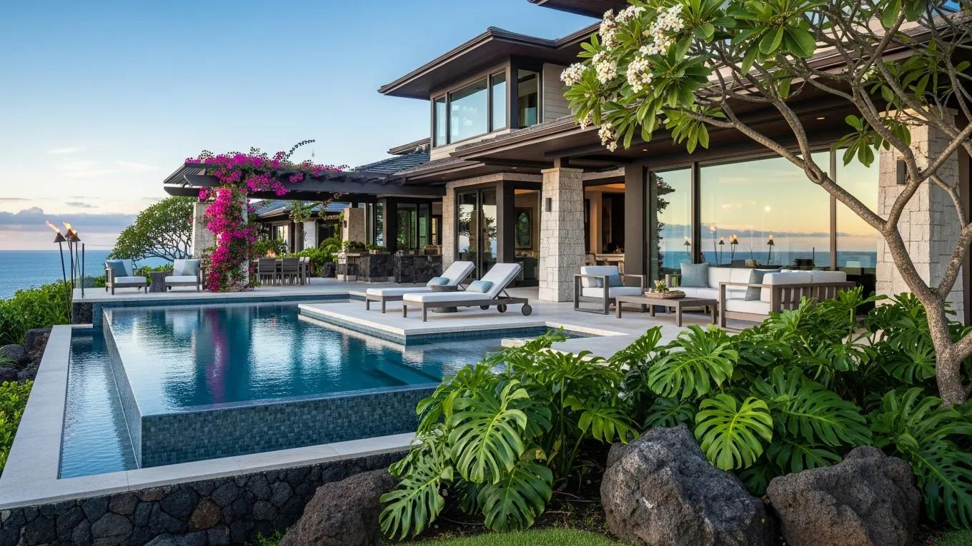 Luxury home on the Big Island, illustrating the high-end real estate market and property tax implications