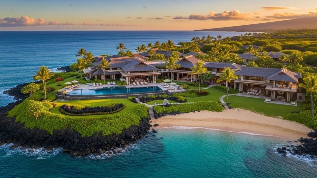 Luxury oceanfront estate on Big Island with stunning views and exclusive architecture